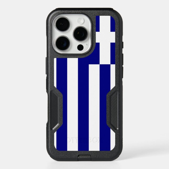 OtterBox iPhone 16 Pro Case, Greece flag Case (Back)
