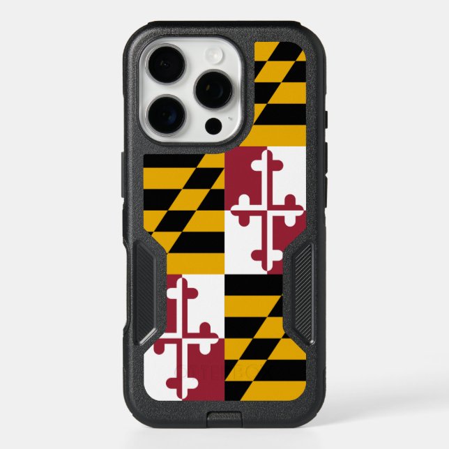 OtterBox iPhone 16 Pro Case, Maryland Flag Case (Back)