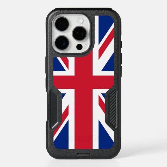 OtterBox iPhone 16 Pro Case, United Kingdom Flag Case (Back)