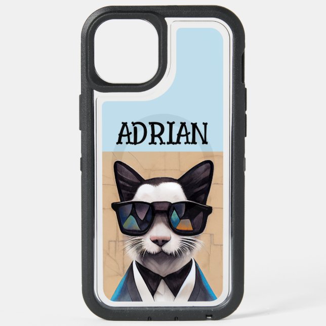 Otterbox Iphone Case COOL CAT CUSTOM (Back)