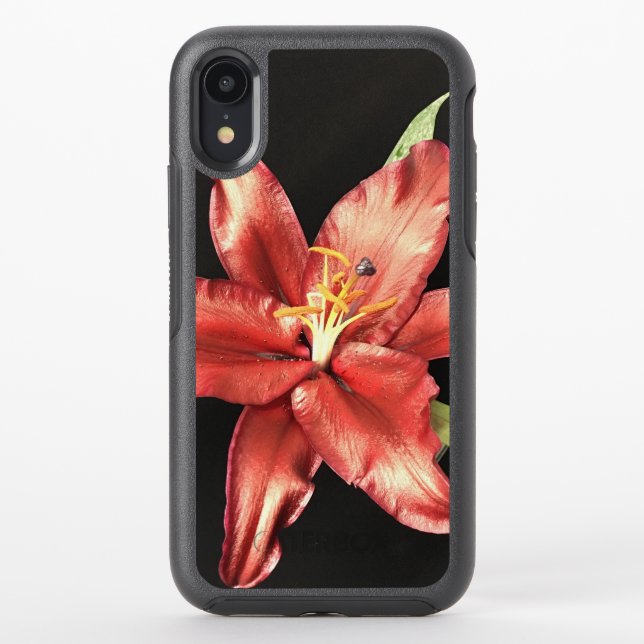 Otterbox Iphone XR phone case - Dark Lily (Back)