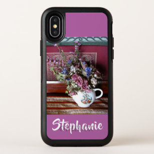 Otterbox iPhone XS Max XR Teapot Flowers Purple