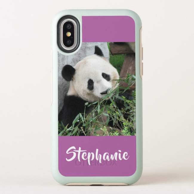 Otterbox iPhone XS Panda Case Orchid Purple