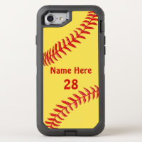 Otterbox Softball Phone Cases with Your Text