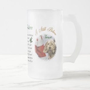 Otterhound Christmas Gifts Frosted Glass Beer Mug