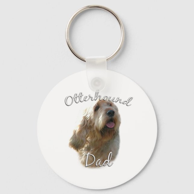 Otterhound Dad 2 Keychain (Front)