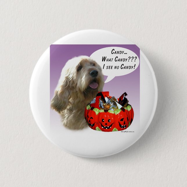 Otterhound Halloween Candy Button (Front)