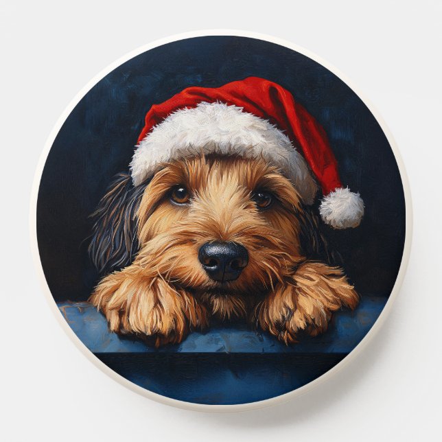 Otterhound In A Santa Hat PopSocket (Popsocket)