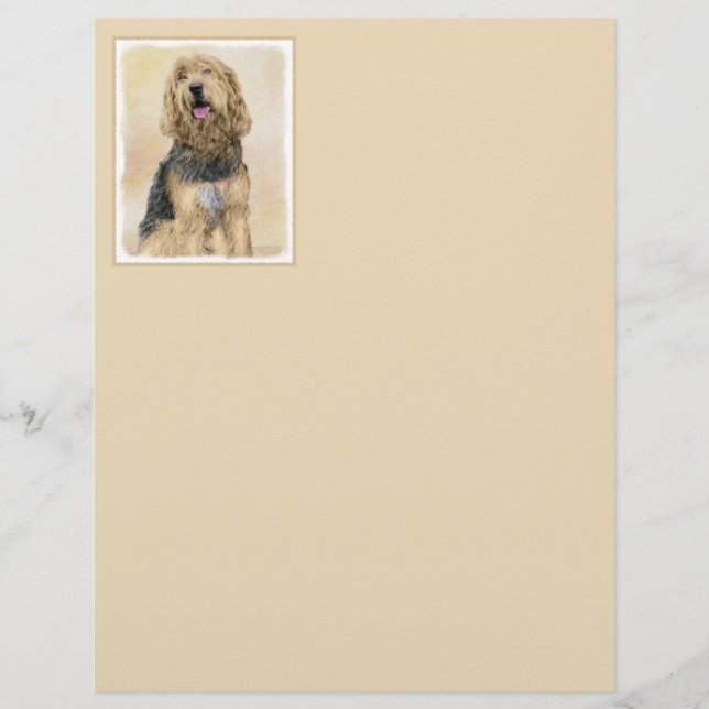 Otterhound Painting - Cute Original Dog Art (Front)