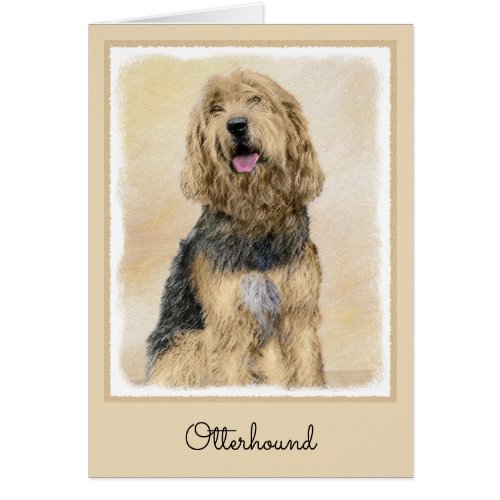 Otterhound Painting _ Cute Original Dog Art