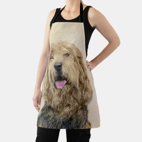 Otterhound Painting _ Cute Original Dog Art Apron