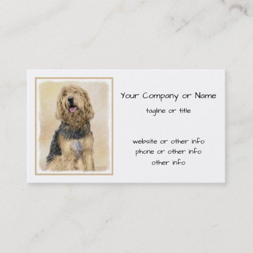 Otterhound Painting _ Cute Original Dog Art Business Card