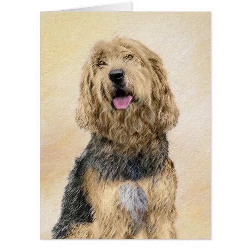 Otterhound Painting _ Cute Original Dog Art Card