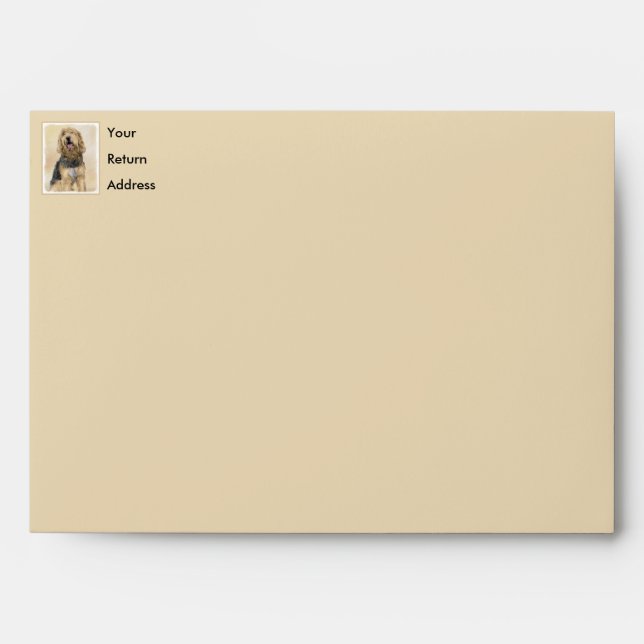 Otterhound Painting - Cute Original Dog Art Envelope (Front)