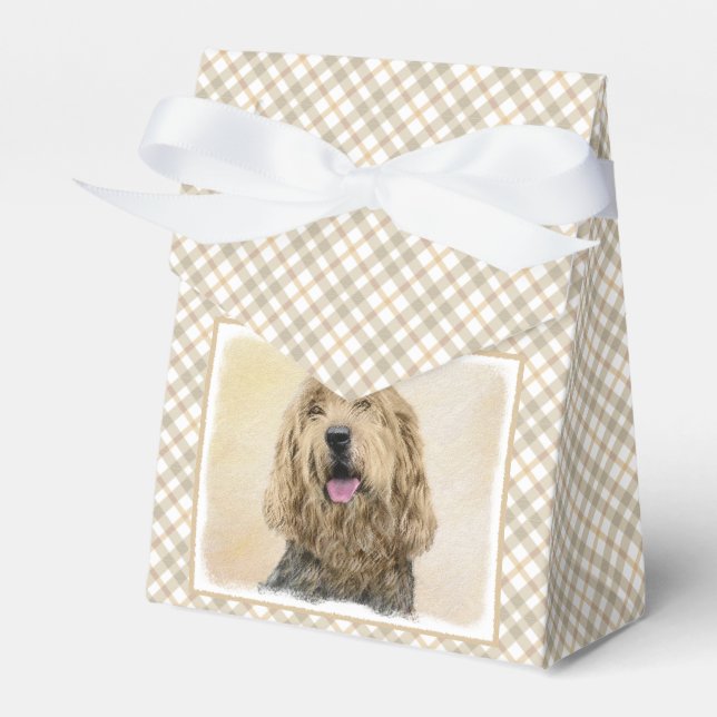 Otterhound Painting - Cute Original Dog Art Favor Boxes (Front Side)
