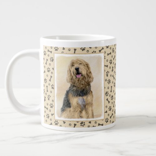Otterhound Painting _ Cute Original Dog Art Giant Coffee Mug