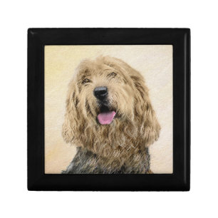 Otterhound Painting - Cute Original Dog Art Gift Box