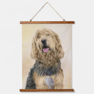 Otterhound Painting - Cute Original Dog Art Hanging Tapestry