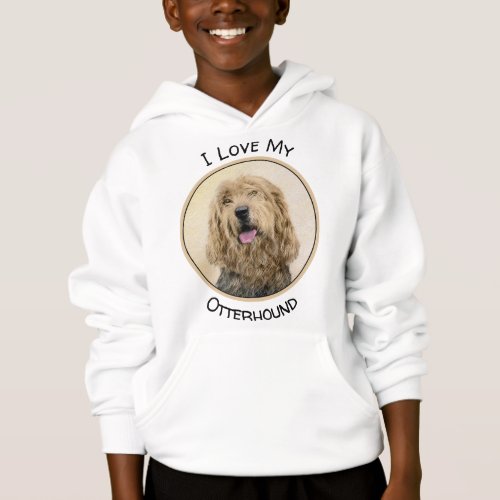 Otterhound Painting _ Cute Original Dog Art Hoodie