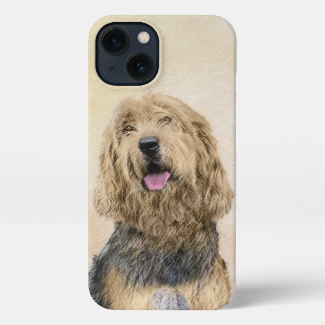 Otterhound Painting - Cute Original Dog Art iPhone Case (Back)