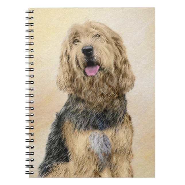 Otterhound Painting - Cute Original Dog Art Notebook (Front)