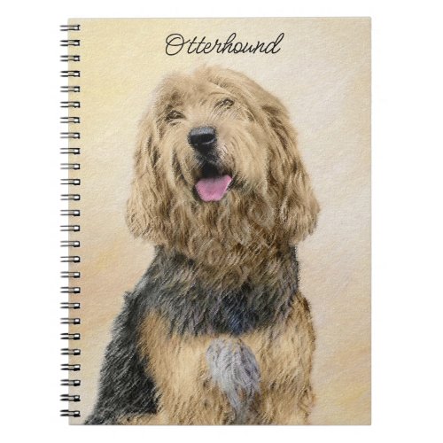 Otterhound Painting _ Cute Original Dog Art Notebook