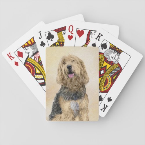 Otterhound Painting _ Cute Original Dog Art Poker Cards