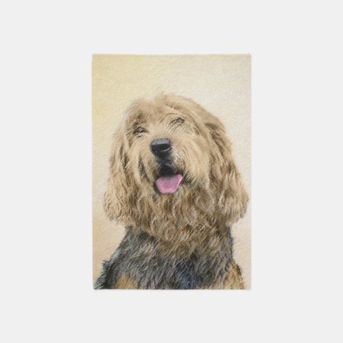 Otterhound Painting _ Cute Original Dog Art Rug