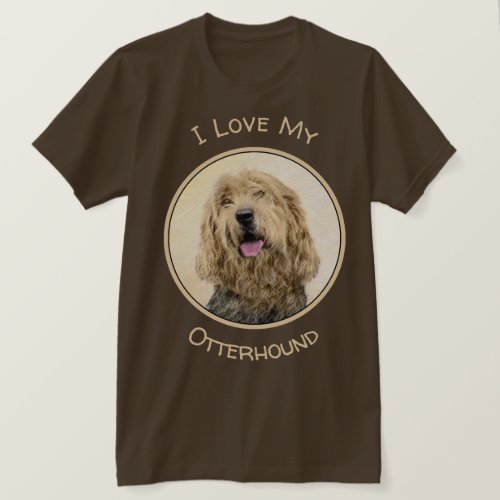 Otterhound Painting _ Cute Original Dog Art T_Shirt