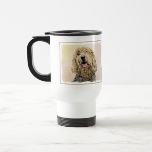 Otterhound Painting _ Cute Original Dog Art Travel Mug