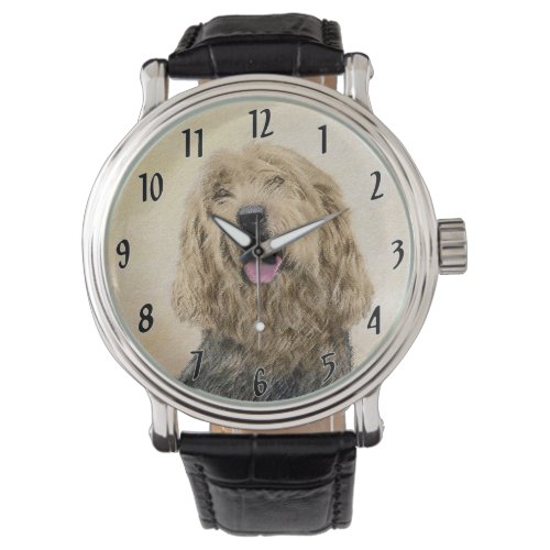 Otterhound Painting _ Cute Original Dog Art Watch