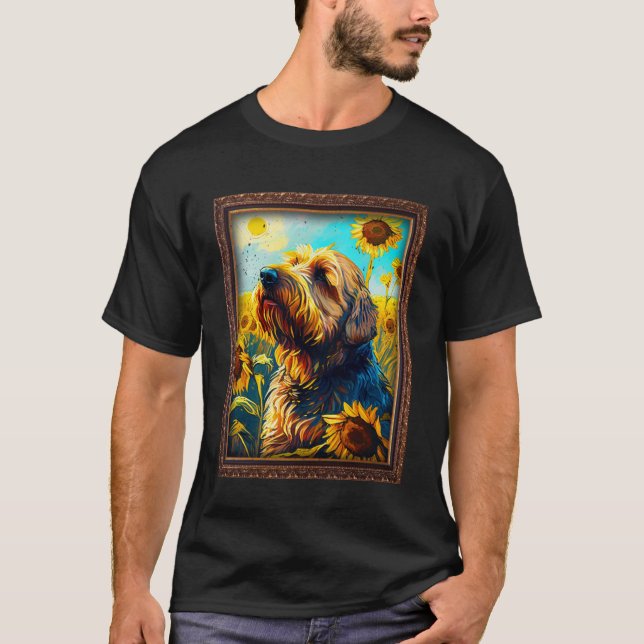 Otterhound Painting Sunflower Flower Mom Women Flo T-Shirt (Front)
