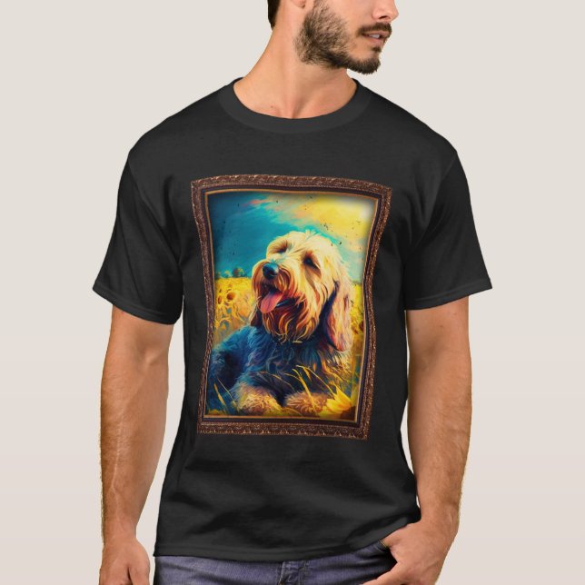 Otterhound Painting Sunflower Flower Mom Women Flo T-Shirt (Front)