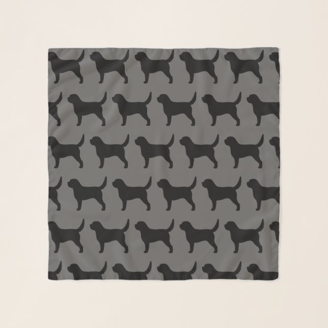 Otterhound Silhouettes Pattern Scarf (Front)