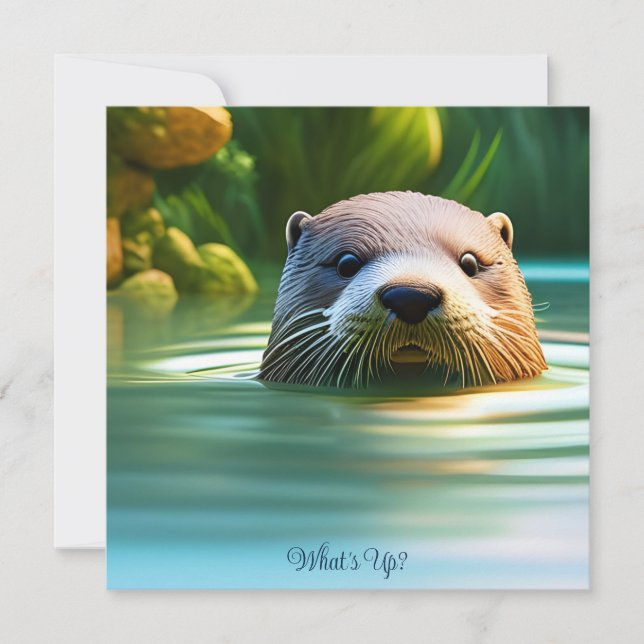 Otterly Adorable - AI Fantasy Digital Art Print  (Front)