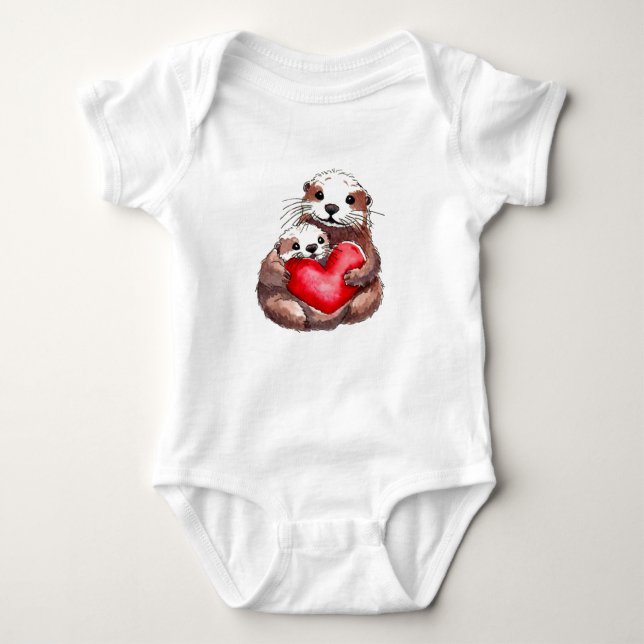 Otterly Adorable Baby Bodysuit (Front)