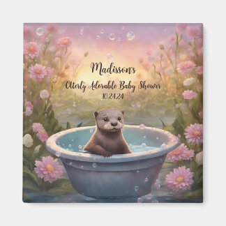 Otterly Adorable Baby Shower Magnet