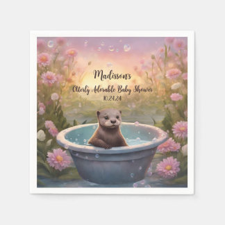 Otterly Adorable Baby Shower Napkins