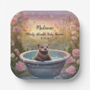 Otterly Adorable Baby Shower Paper Plates