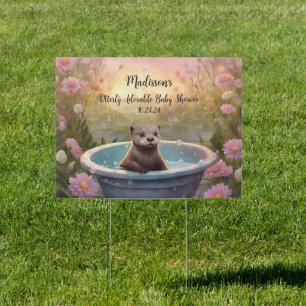 Otterly Adorable Baby Shower Sign