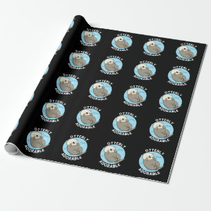 Otterly Adorable Funny Otter Pun Wrapping Paper