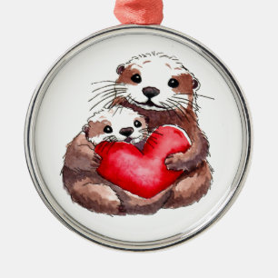 Otterly Adorable Metal Ornament