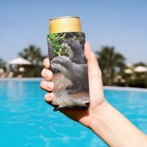 Otterly Adorable Otters Seltzer Can Cooler