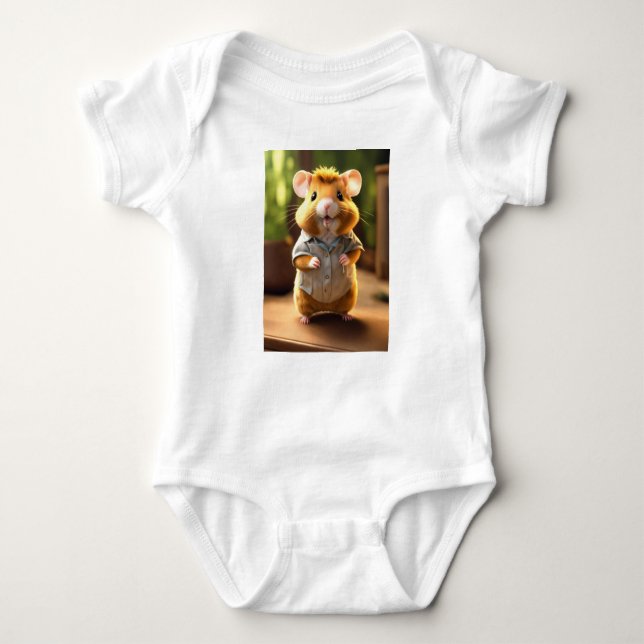 Otterly Adorable: Playful Baby Otter and Shell Kid Bodysuit (Front)