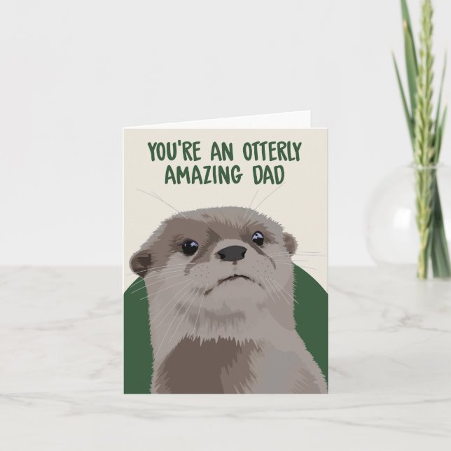 Otterly Amazing Dad Birthday Father's Day Card (Front)