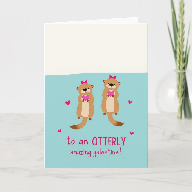 Otterly Amazing Galentine Card (Front)