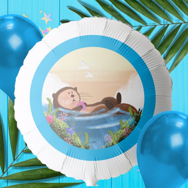 Otterly Amazing Sea Otter Round Party Balloon (Creator Uploaded)