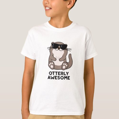 Otterly Awesome Funny Animal Otter Pun T_Shirt