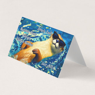 Otterly Cool! - River Otter Funny Design Business Card