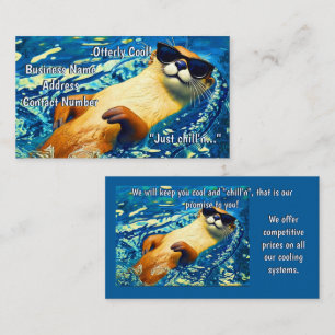 Otterly Cool! - River Otter Funny Design Business Card